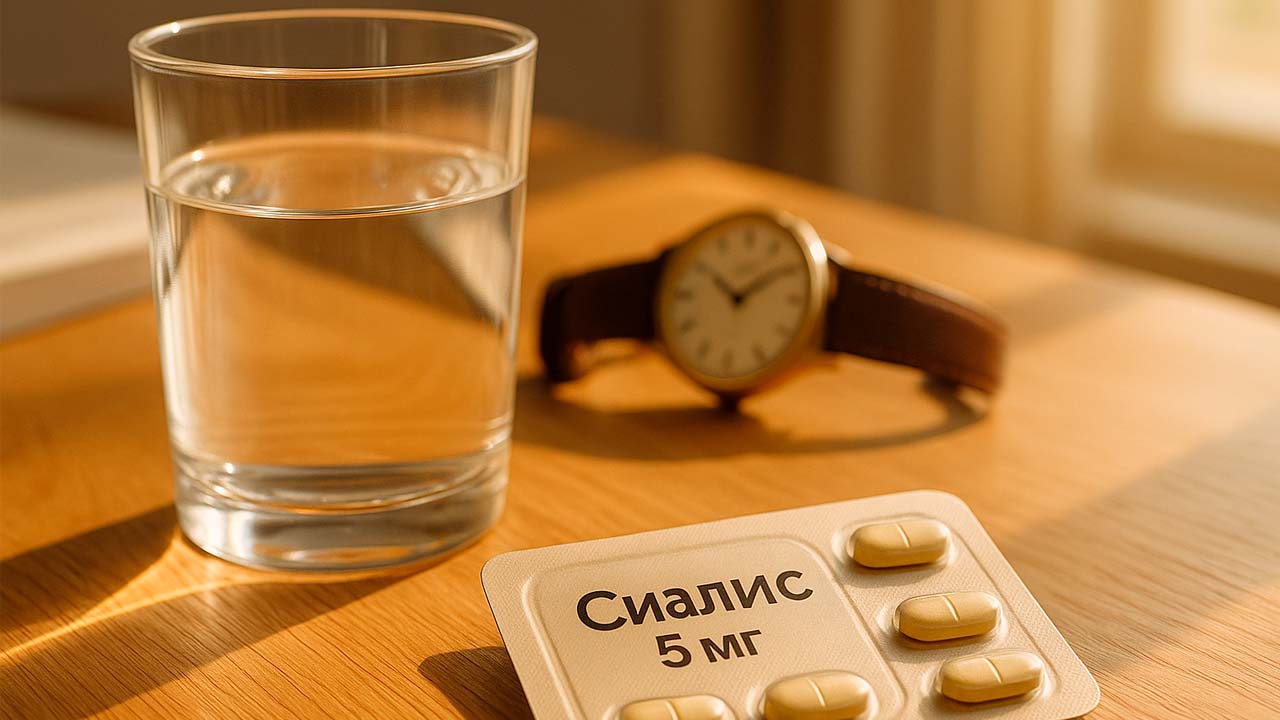 Утро, стакан воды, таблетки