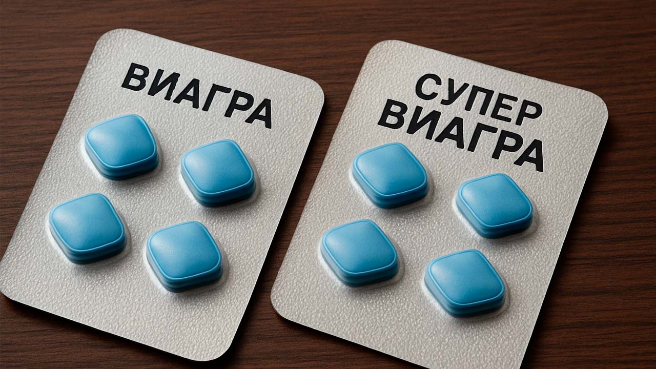 Синие таблетки крупным планом